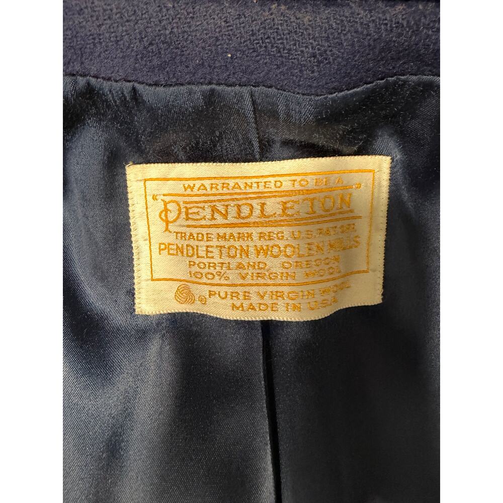 Pendleton Virgin Wool Double Breasted Coat Blue S… - image 3